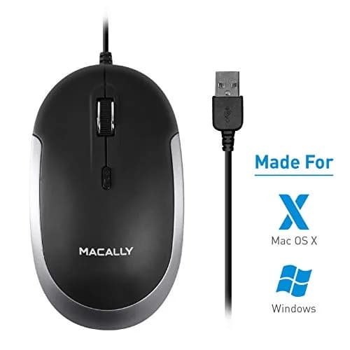 Macally Mini Wired Keyboard and Quiet Wired Mouse Combo, Space Grey | 78 Keys + 13 Apple Shortcuts thumbnail 6