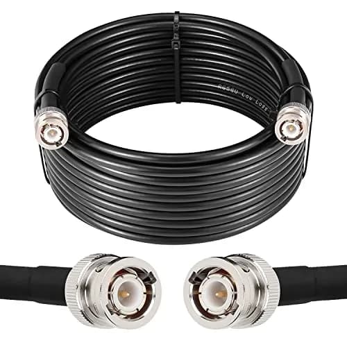 MOOKEERF RG58 BNC Cable 25ft (7.62m) Male to Male Coaxial Cable | Low Loss 50 Ohm for RF Radios & Antennas thumbnail 1