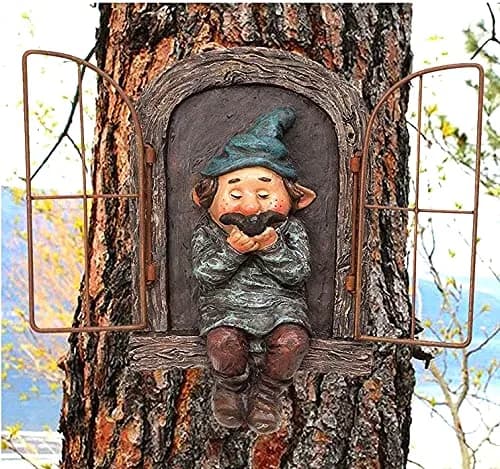 vomiceak Whimsical Fairy Garden Gnome Statue 15cm (5.9 Inch) | Resin Outdoor Decoration for Yard, Lawn, Porch thumbnail 1