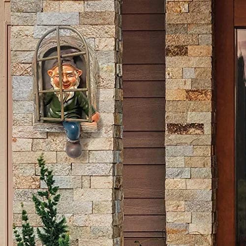 vomiceak Whimsical Fairy Garden Gnome Statue, Tree Faces Decor Outdoor 15cm (5.9 Inch) | Cute Resin Elf for Yard & Patio thumbnail 5