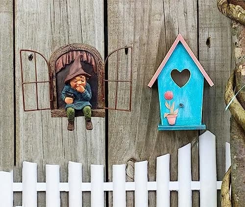 vomiceak Whimsical Fairy Garden Gnome Statue 15.5cm (6.1" | 270g) | Funny Outdoor Tree Decoration thumbnail 4