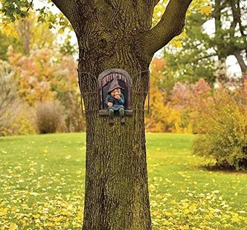 vomiceak Whimsical Fairy Garden Gnome Statue 15.5cm (6.1" | 270g) | Funny Outdoor Tree Decoration thumbnail 3