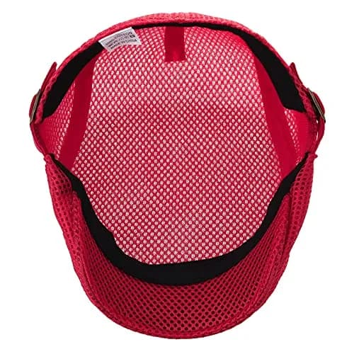 VOBOOM Men's Red Breathable Mesh Summer Hat | Adjustable Newsboy Ivy Cabbie Flat Cap 57-60cm thumbnail 5