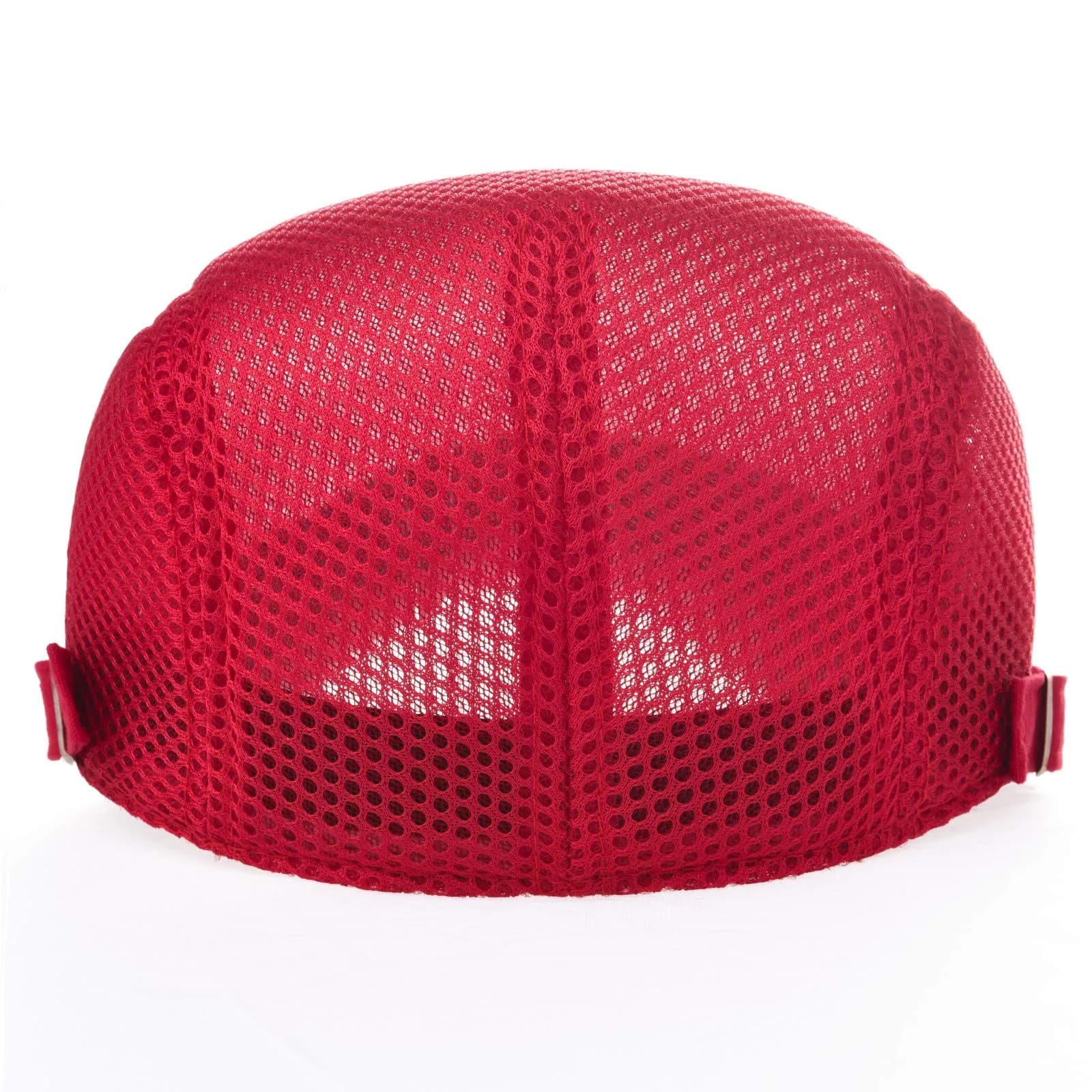 VOBOOM Men's Red Breathable Mesh Summer Hat | Adjustable Newsboy Ivy Cabbie Flat Cap 57-60cm - view 4