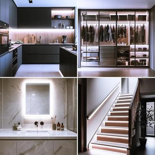 echosari STRING_LIGHT 9.8Ft 90 LED Motion Sensor Closet Strip Lights | Battery Operated for Stairs thumbnail 6