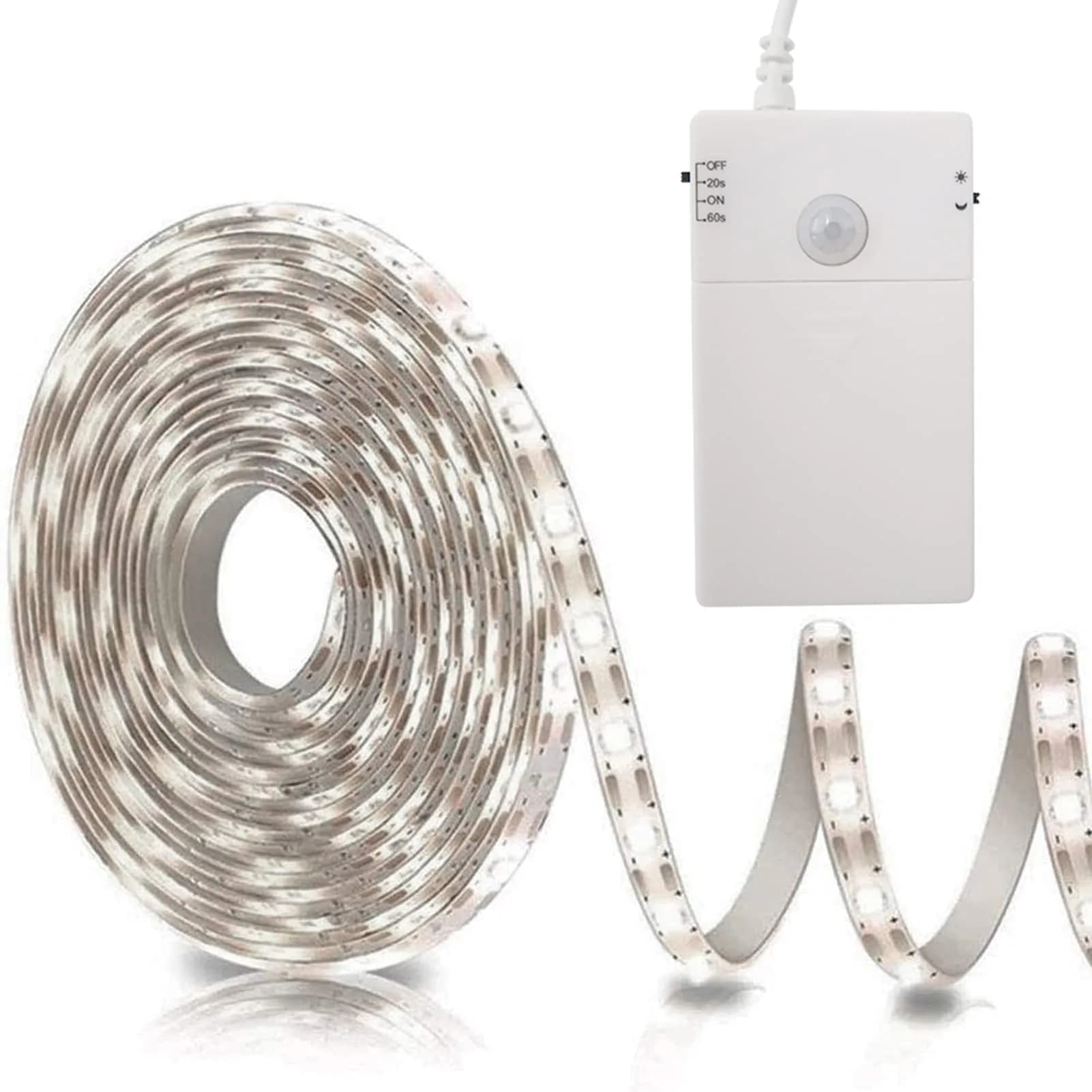 echosari STRING_LIGHT 9.8Ft 90 LED Motion Sensor Closet Strip Lights | Battery Operated for Stairs