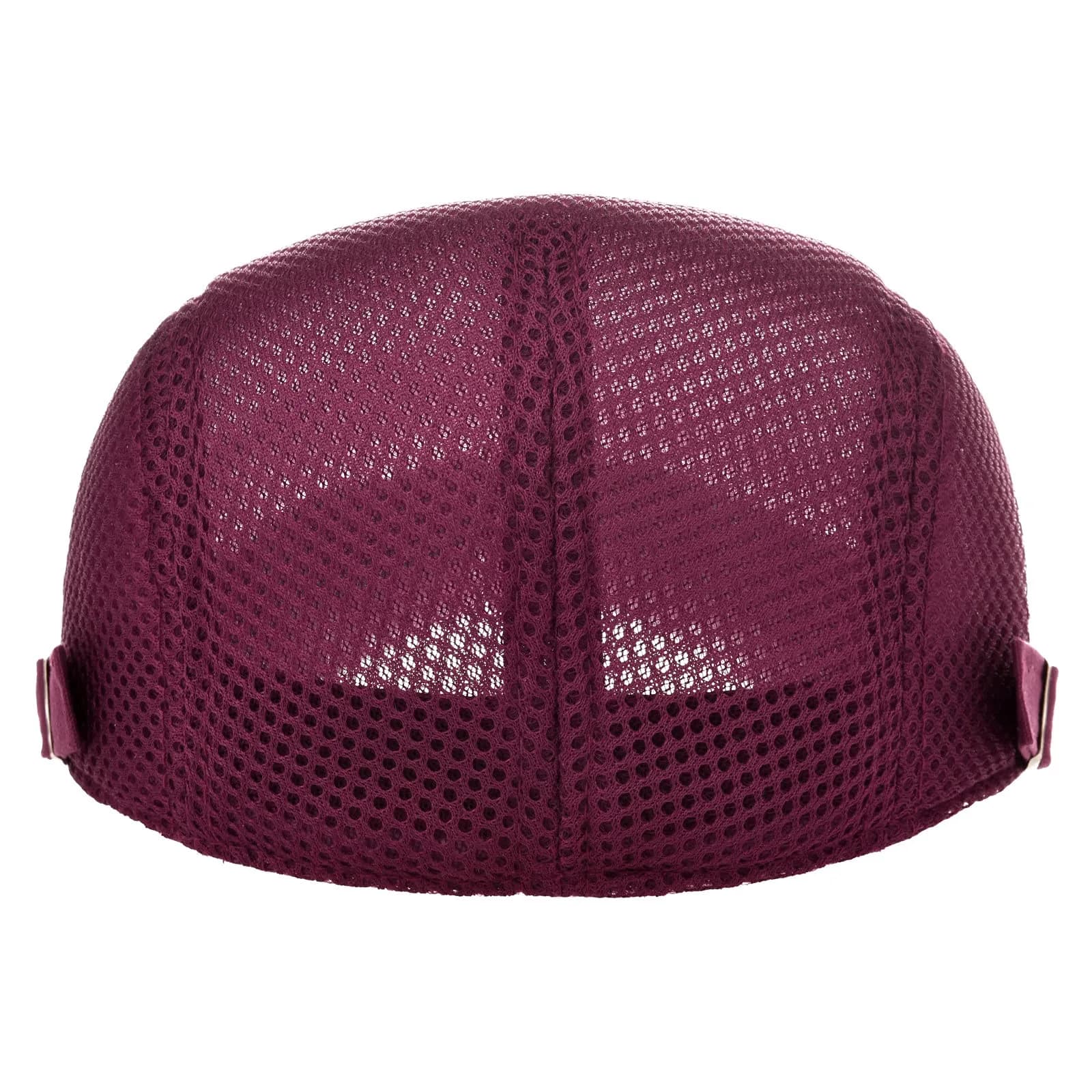VOBOOM Men's Breathable Mesh Summer Ivy Cap - Adjustable Burgundy Newsboy Beret thumbnail 4