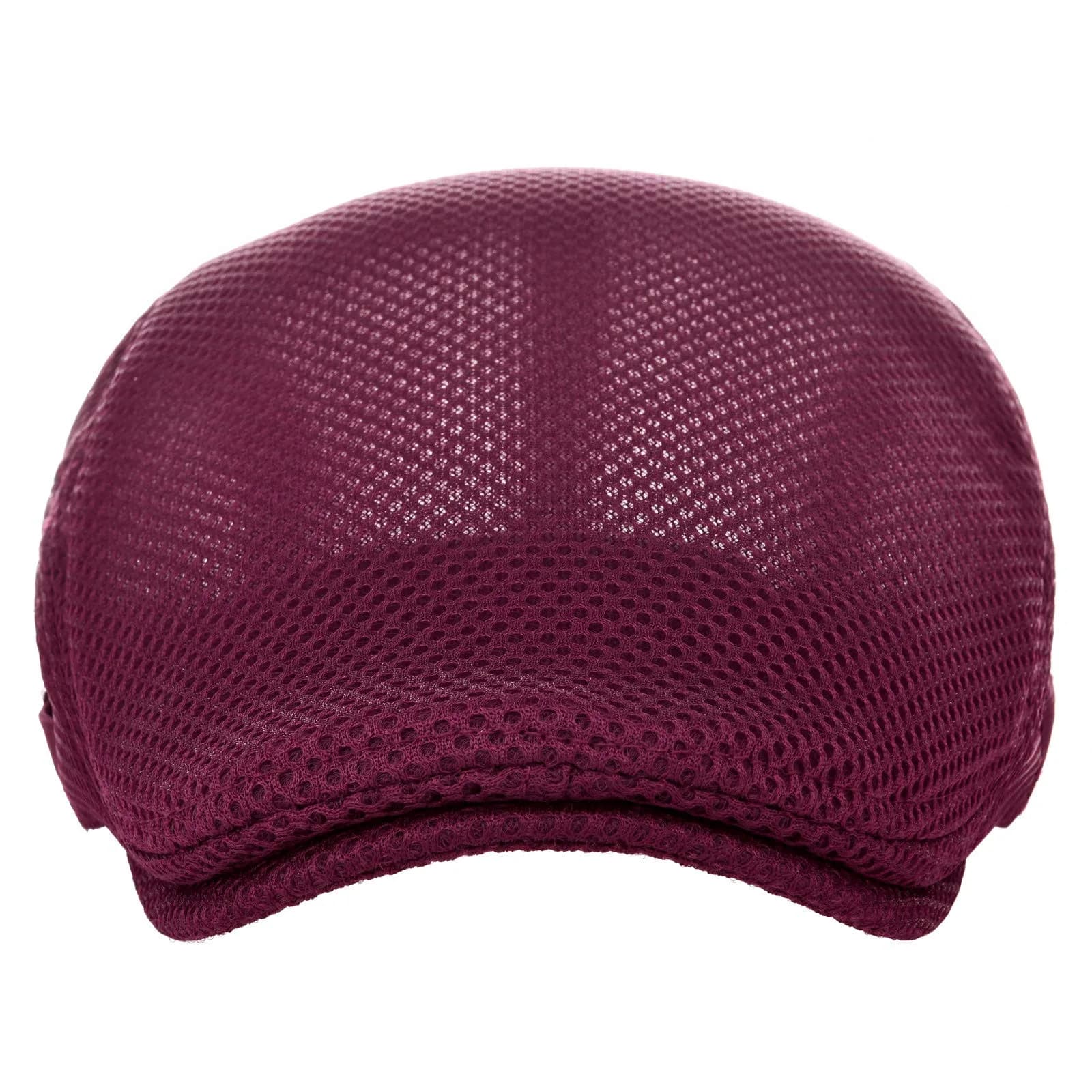VOBOOM Men's Breathable Mesh Summer Ivy Cap - Adjustable Burgundy Newsboy Beret thumbnail 3