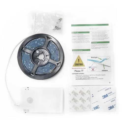 echosari STRING_LIGHT 9.8Ft 90 LED Motion Sensor Under-Cabinet Light | Battery Operated, Easy Install, 5H Brightness thumbnail 8