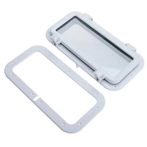 Amarine Made 2pcs 15.75"x7.9" Porthole Window, Marine-Grade ABS, White thumbnail 5