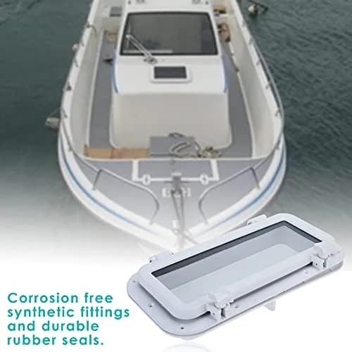 Amarine Made 2pcs 15.75"x7.9" Porthole Window, Marine-Grade ABS, White thumbnail 7