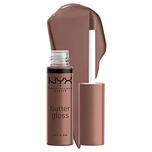 NYX PROFESSIONAL MAKEUP Butter Gloss Brown Sugar Lip Gloss, Cinnamon Roll (Grey Brown) 8ml (0.27 Fl Oz) thumbnail 1