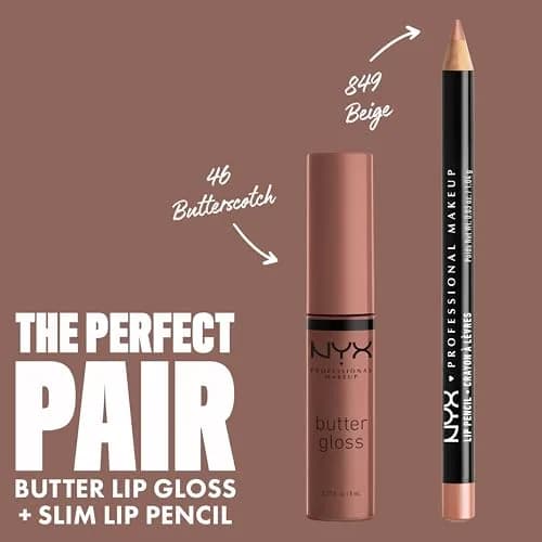 NYX PROFESSIONAL MAKEUP Butter Gloss Brown Sugar Lip Gloss - Butterscotch, Non-Sticky Shine (7.65 ml) thumbnail 4