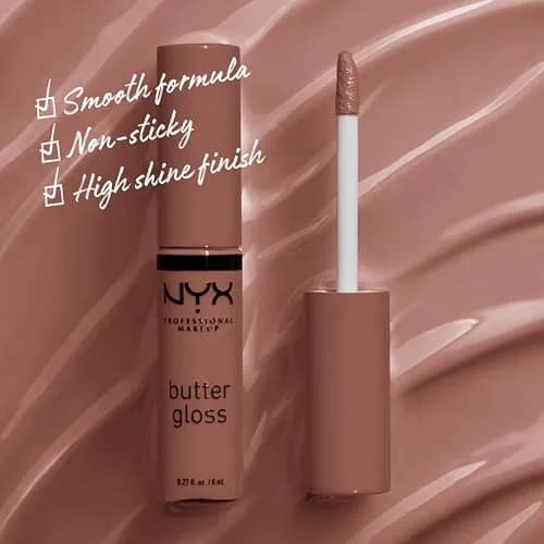 NYX PROFESSIONAL MAKEUP Butter Gloss Brown Sugar Lip Gloss - Butterscotch, Non-Sticky Shine (7.65 ml) thumbnail 2