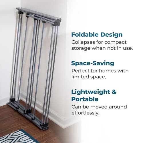 Honey-Can-Do Oversized Collapsible Clothes Drying Rack, 35" | Heavy-Duty Steel Support, Flat Storage, Indoor/Outdoor Use thumbnail 5