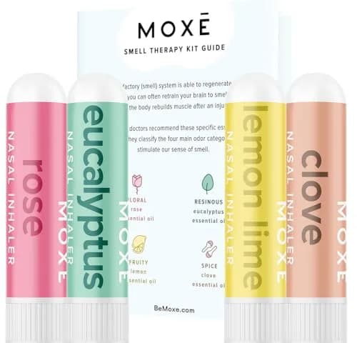 MOXE Smell Training Kit Phase 1 | Olfactory Support with 4 Essential Oil Sticks for Smell Recovery thumbnail 1