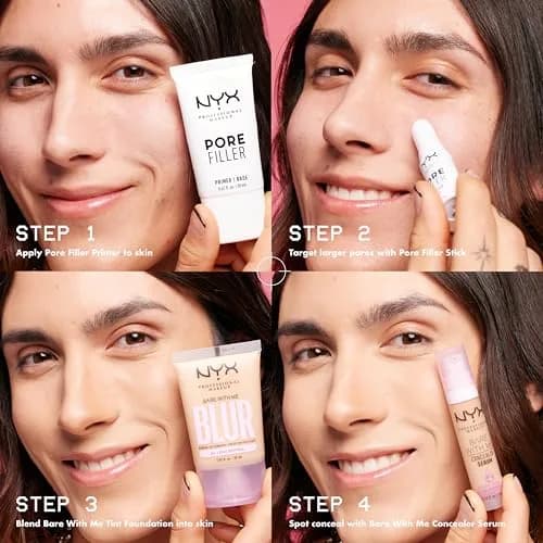 NYX PROFESSIONAL MAKEUP Pore Filler Targeted Primer Stick, Blurring Primer 0.1 Fl Oz (3 ml) | Instantly Blurs Pores & Imperfections thumbnail 5