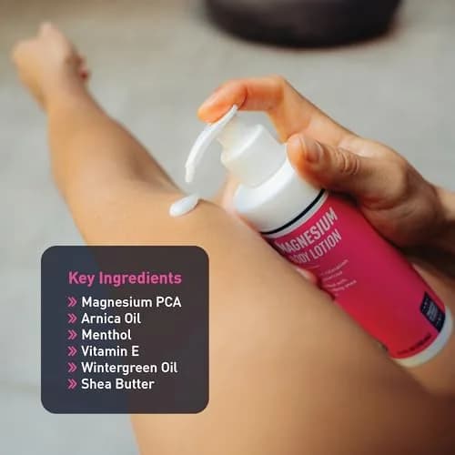 Wintergreen Magnesium Body Lotion 8.5 oz | Shea Butter for Muscle Cramps & Hydration thumbnail 3