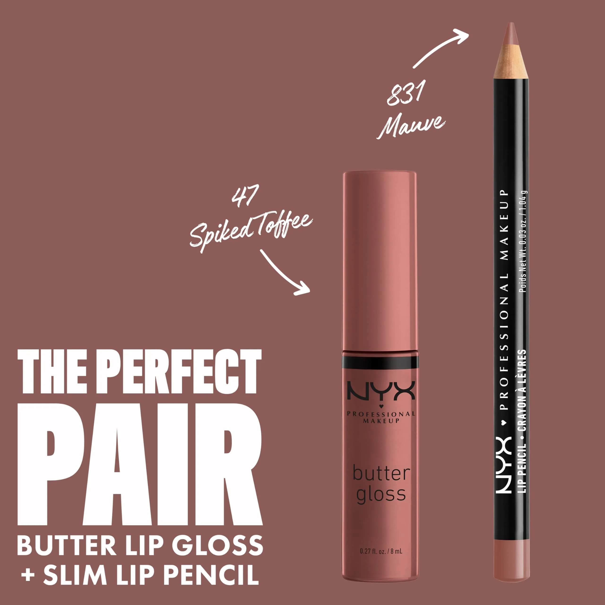 NYX PROFESSIONAL MAKEUP Butter Gloss Brown Sugar - Spiked Toffee (Brown Mauve) Non-Sticky Lip Gloss thumbnail 4