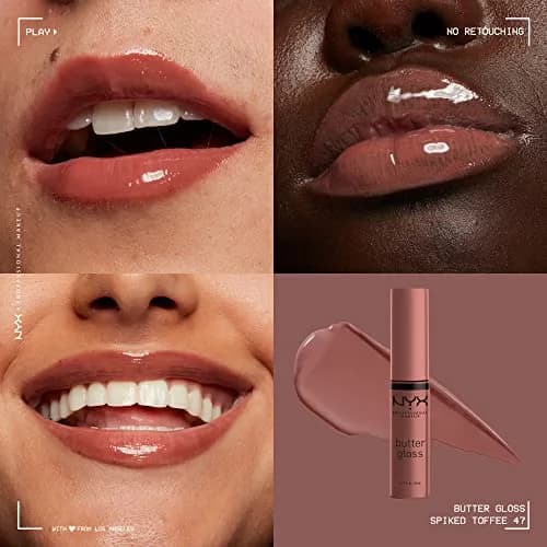 NYX PROFESSIONAL MAKEUP Butter Gloss Brown Sugar - Spiked Toffee (Brown Mauve) Non-Sticky Lip Gloss thumbnail 3