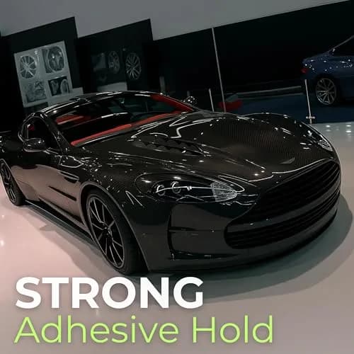 RockRose Carbon Fiber Vinyl Wrap 5FT x 6FT | High Gloss Black, Anti-Wrinkle, Air Release, Self Adhesive thumbnail 6