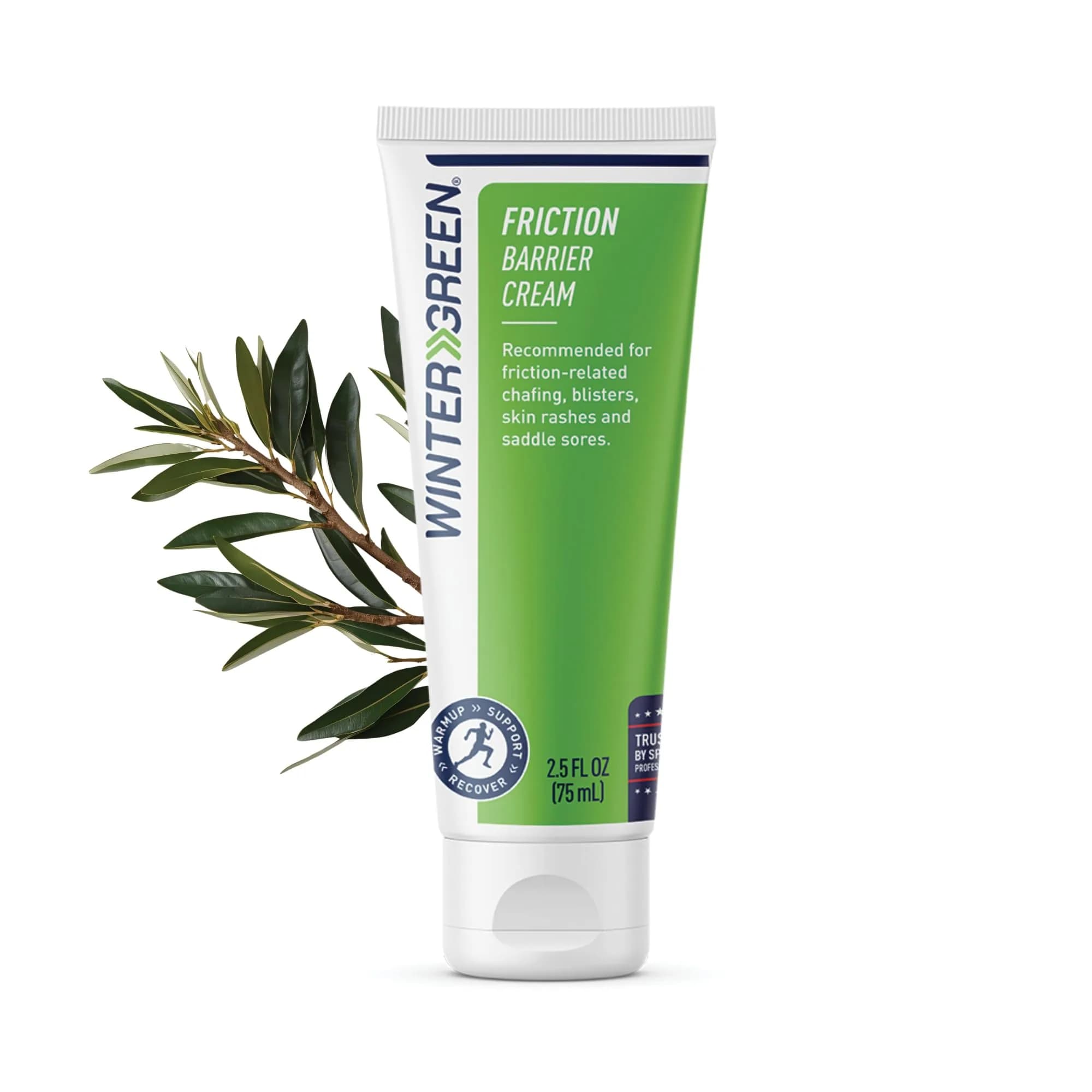 Wintergreen Friction Barrier Cream, Anti-Chafing, Blisters, Rashes | 2.5 oz, For Athletes & Active Individuals