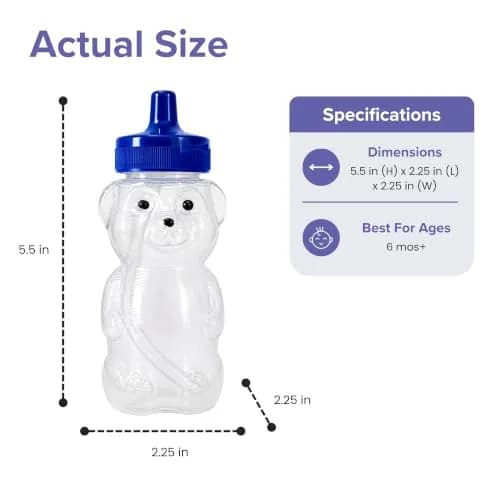 TalkTools Honey Bear Straw Cup with Handle 150ml (5 fl oz) | Speech Pathologist Approved for Early Straw Training thumbnail 4