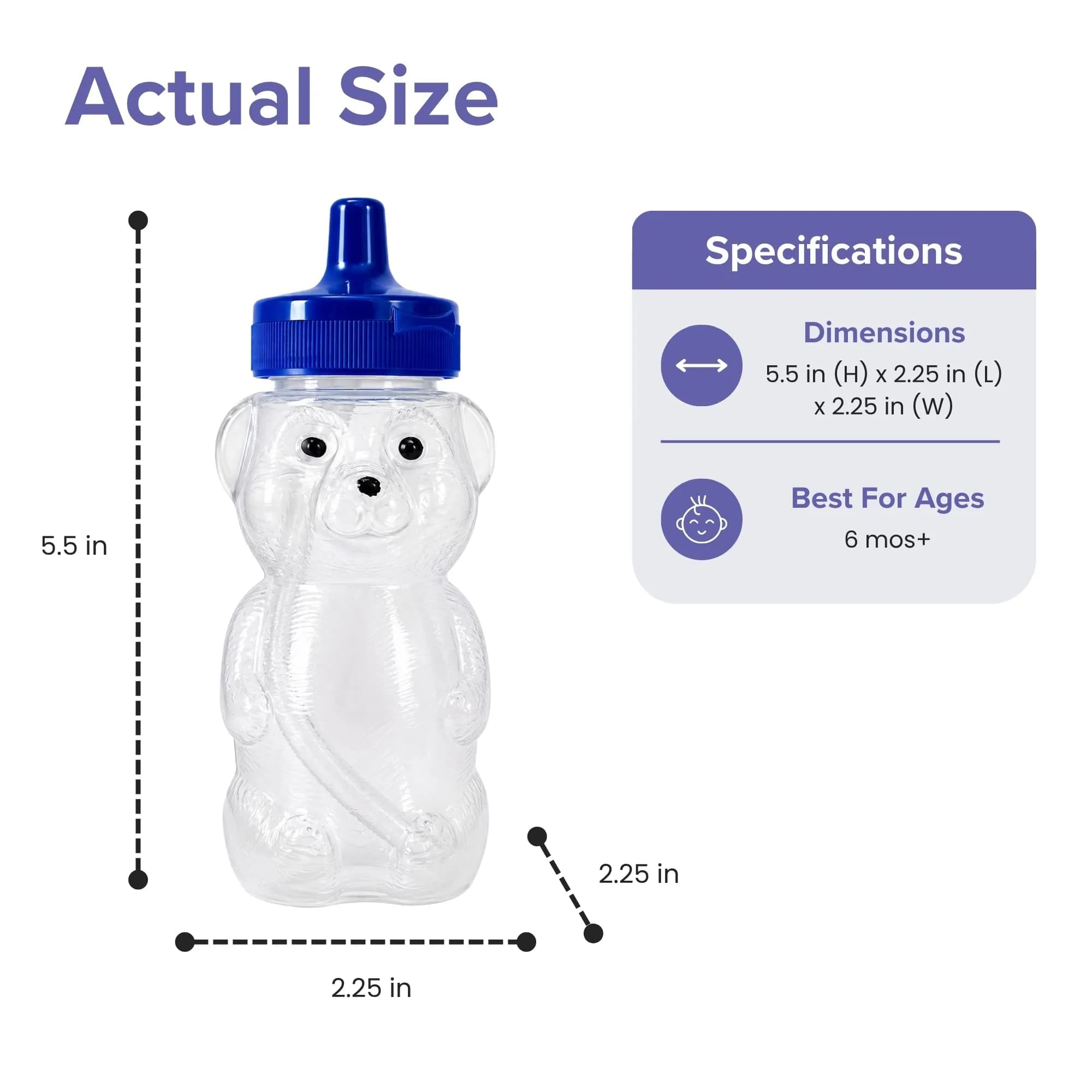 TalkTools Honey Bear Straw Cup with Handle 150ml (5 fl oz) | Speech Pathologist Approved for Early Straw Training - view 4