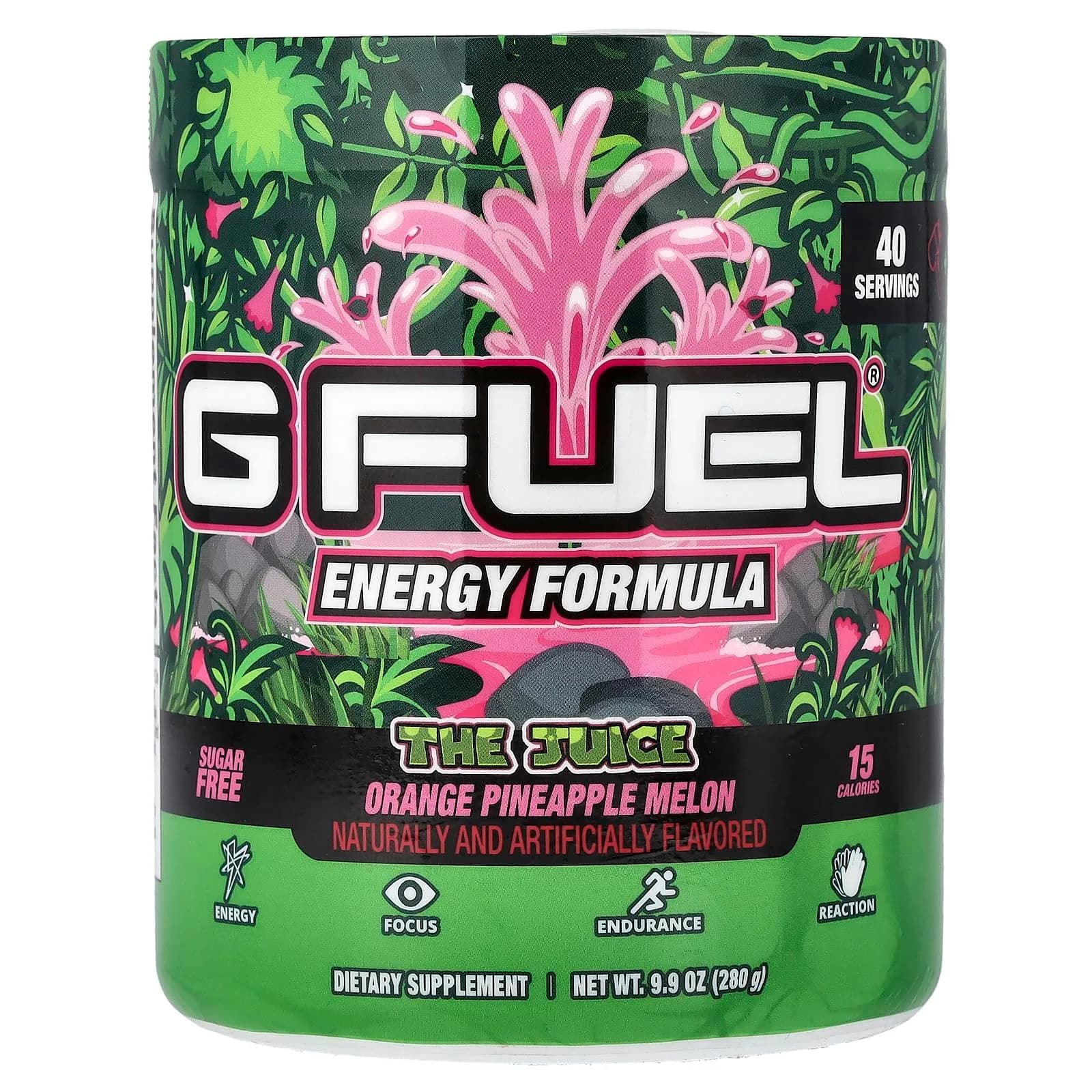 G Fuel The Juice Energy 2.0 Drink Powder 9.8oz | Sugar Free Focus & Antioxidants for Gaming & Daily Use - main product image