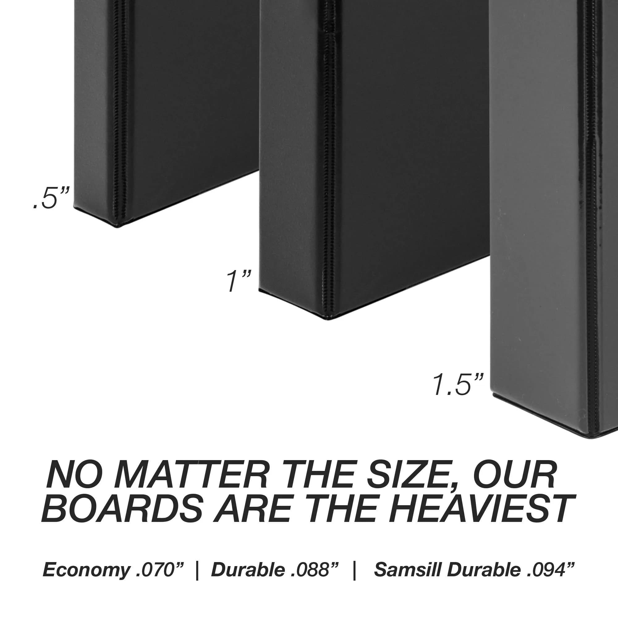 Samsill 1.3cm (0.5 Inch) D-Ring Binder, Black, 100% Recycled Chipboard | Holds 125 Sheets - view 8