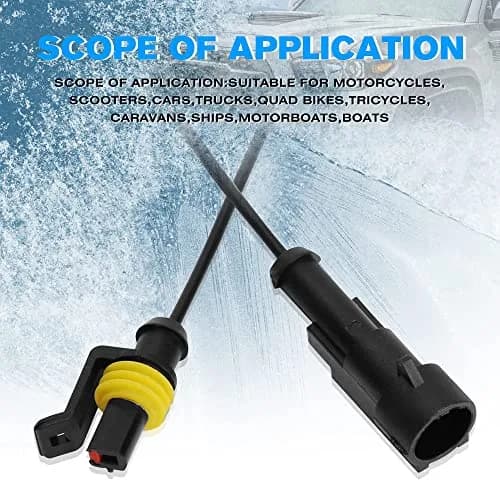 G 1 Pin Connector 16AWG Waterproof Connectors Male Female Wire Plugs (10 Sets) thumbnail 4