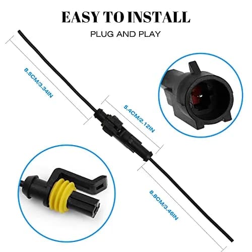 G 1 Pin Connector 16AWG Waterproof Connectors Male Female Wire Plugs (10 Sets) thumbnail 5