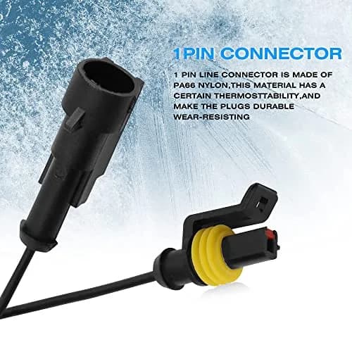 G 1 Pin Connector 16AWG Waterproof Connectors Male Female Wire Plugs (10 Sets) thumbnail 6