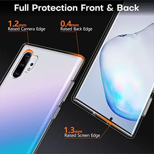 Rayboen Samsung Galaxy Note 10 Plus Case, Crystal Clear | Slim, Transparent & Wireless Compatible thumbnail 4