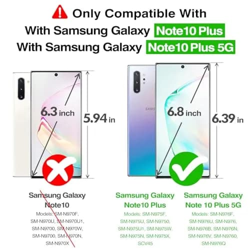 Rayboen Samsung Galaxy Note 10 Plus Case, Crystal Clear | Slim, Transparent & Wireless Compatible thumbnail 6