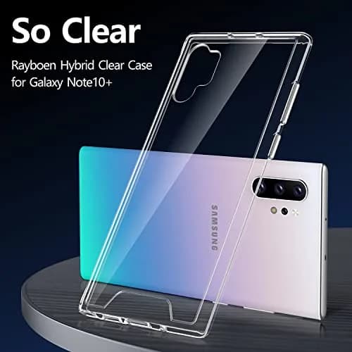 Rayboen Samsung Galaxy Note 10 Plus Case, Crystal Clear | Slim, Transparent & Wireless Compatible thumbnail 3