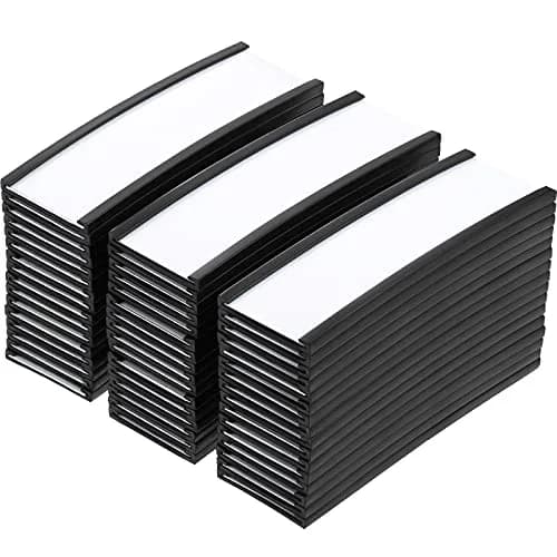 Outus Magnetic Label Holders 1 x 3 Inch | Reusable Magnetic Labels for Metal Racks & Shelves thumbnail 1