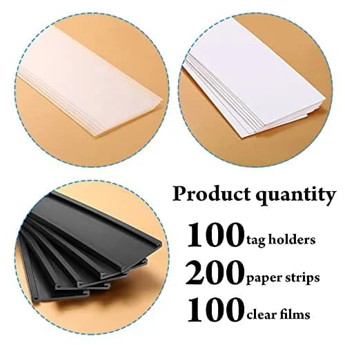 Outus Magnetic Label Holders 1 x 3 Inch | Reusable Magnetic Labels for Metal Racks & Shelves thumbnail 3