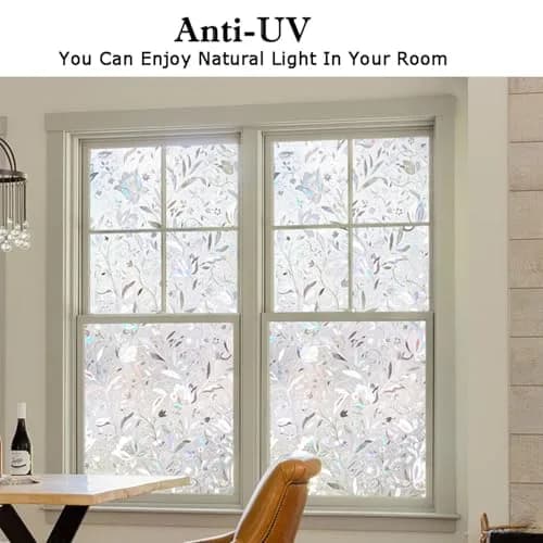 Kromapolis Privacy Window Film, Stained Glass Decorative, 17.5" x 78.7" | Rainbow Pattern with Privacy & UV Block thumbnail 5