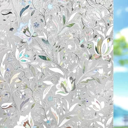 Kromapolis Privacy Window Film, Stained Glass Decorative, 35.4" x 157.4" | Rainbow Pattern Privacy & UV Block thumbnail 1