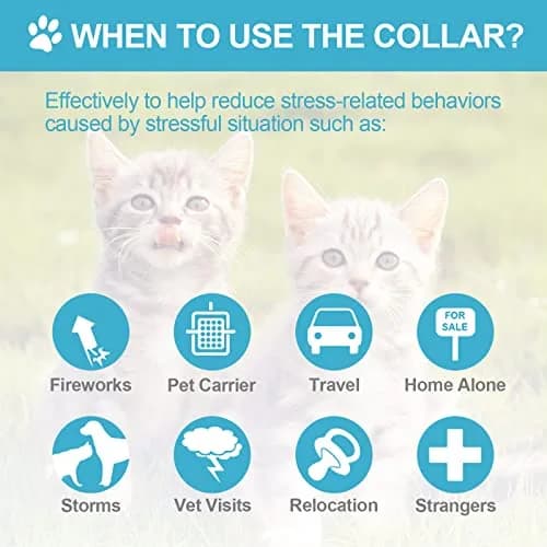Weewooday 4 Pcs Cat Calming Collar 38 cm (15 Inches) | Pheromones for Stress & Anxiety Relief thumbnail 4
