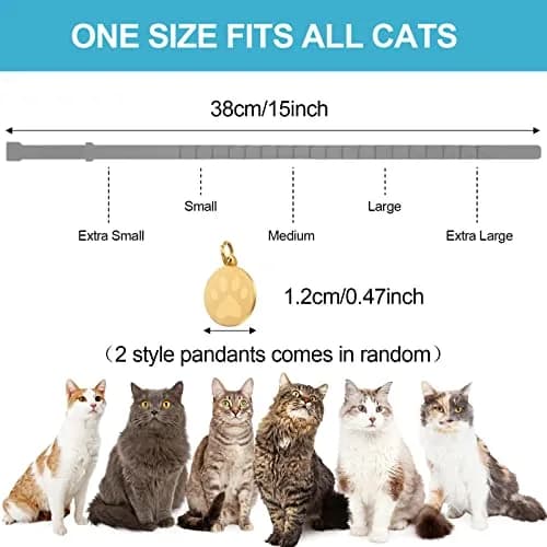 Weewooday 4 Pcs Cat Calming Collar 38 cm (15 Inches) | Pheromones for Stress & Anxiety Relief thumbnail 5