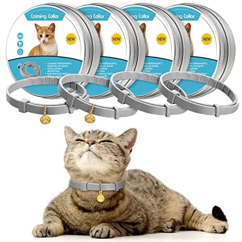 Weewooday 4 Pcs Cat Calming Collar 38 cm (15 Inches) | Pheromones for Stress & Anxiety Relief thumbnail 1