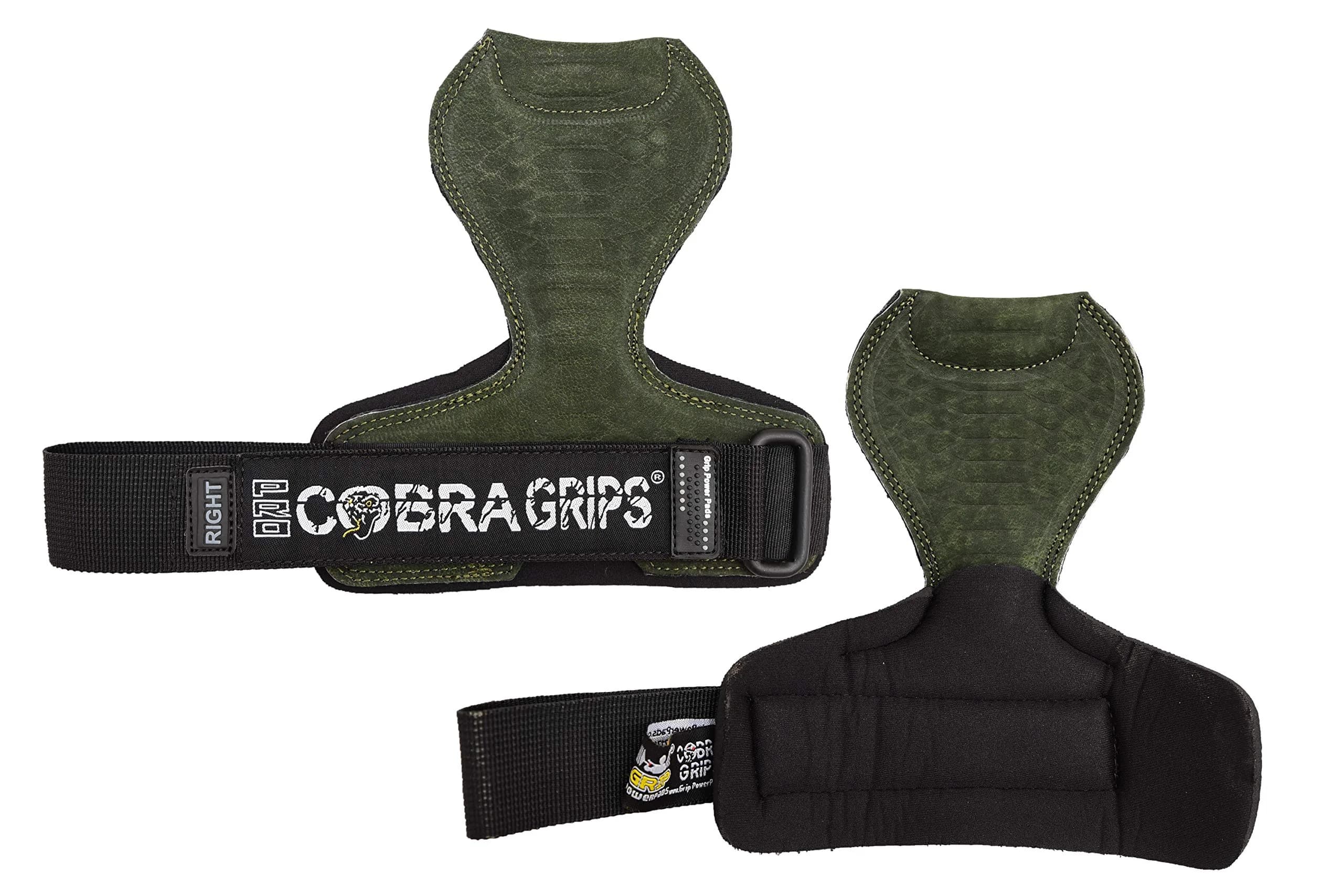 Cobra Grips PRO Green Sway Leather Weight Lifting Gloves with Wrist Wraps - 5.5 - 8.75" Wrist - view 4