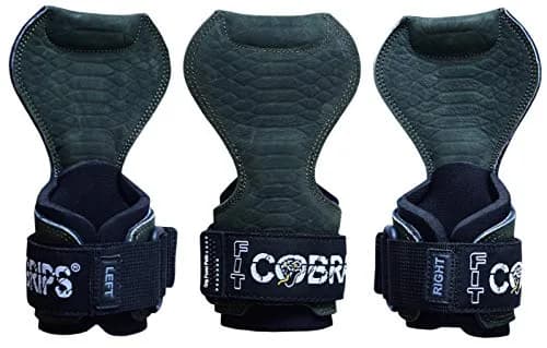 Cobra Grips FIT Green Sway Leather Weight Lifting Gloves with Wrist Wraps - Unisex Adult (4.25-7.0" Wrist) thumbnail 4