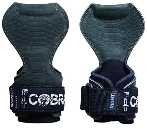 Cobra Grips FIT Green Sway Leather Weight Lifting Gloves with Wrist Wraps - Unisex Adult (4.25-7.0" Wrist) thumbnail 1
