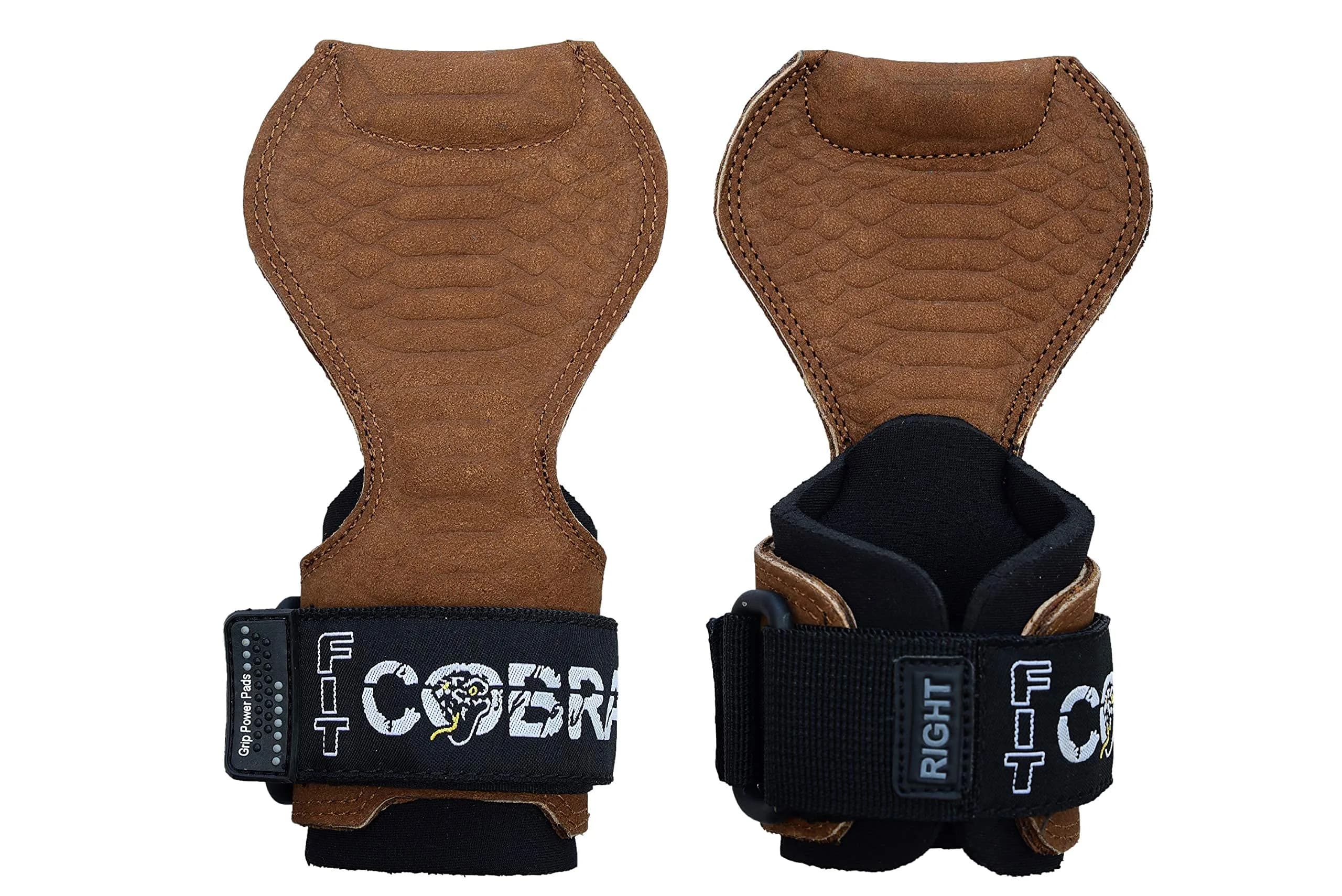 Cobra Grips FIT Brown Sway Leather Weight Lifting Gloves with Wrist Wraps - 4.25-7.0" Wrist - view 2