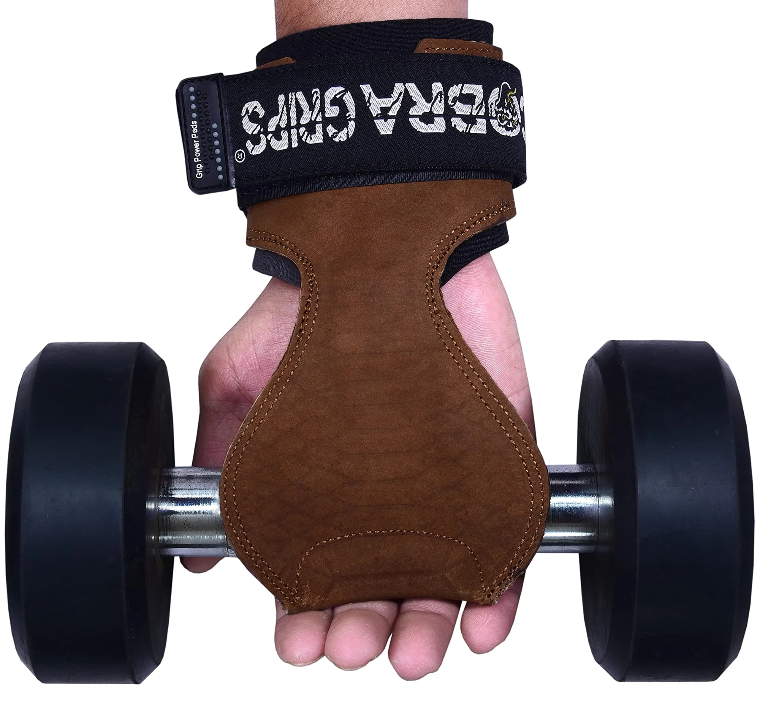 Cobra Grips FIT Brown Sway Leather Weight Lifting Gloves with Wrist Wraps - 4.25-7.0" Wrist - view 3