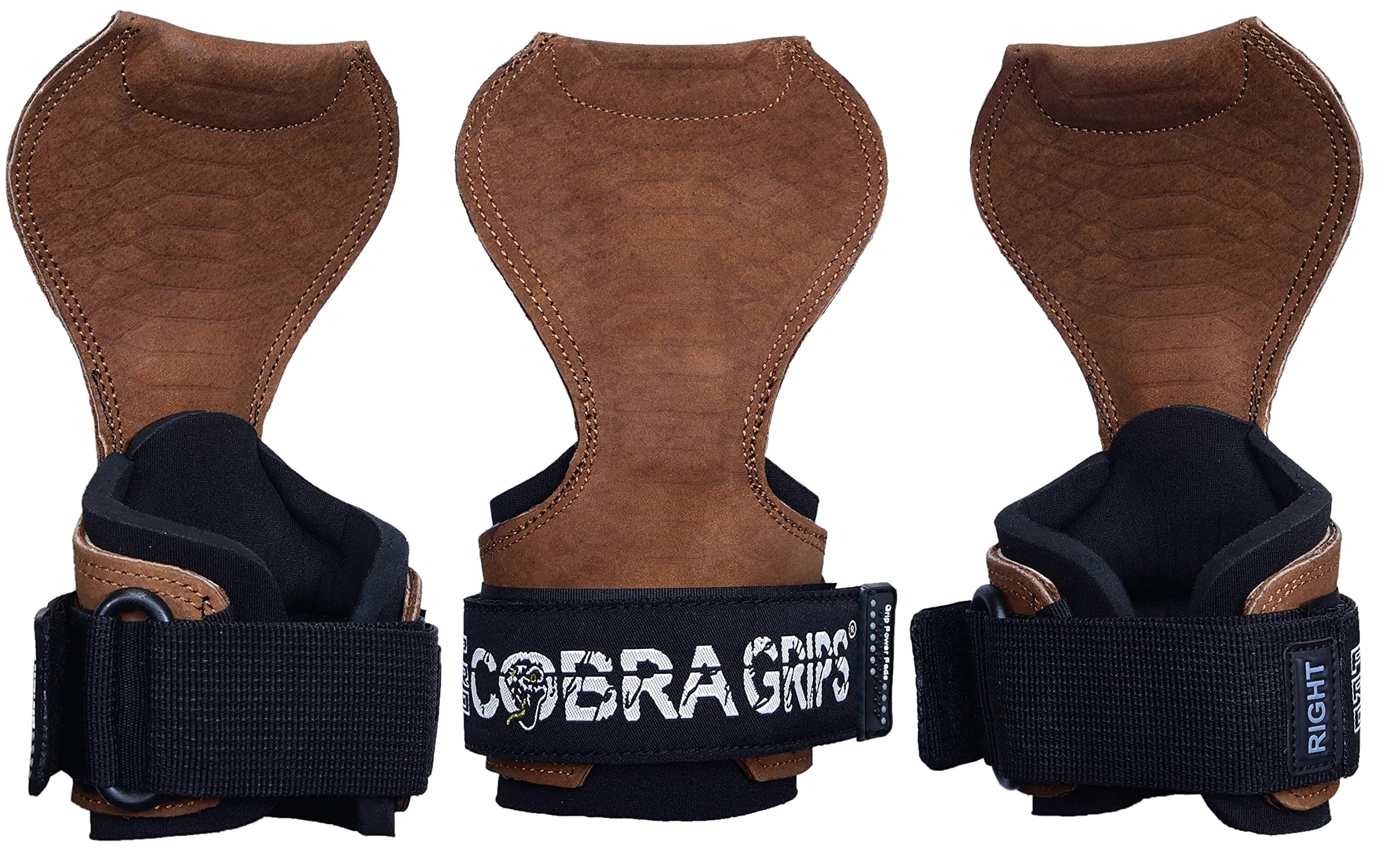 Cobra Grips PRO Brown Sway Leather Weight Lifting Gloves with Wrist Wraps - 5.5 - 8.75" Wrist - main product image