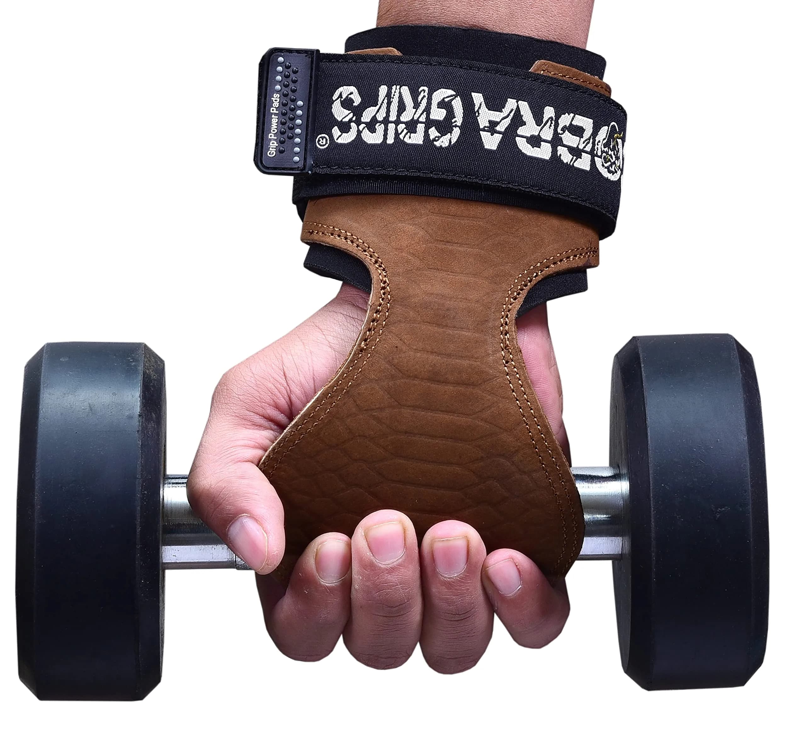 Cobra Grips PRO Brown Sway Leather Weight Lifting Gloves with Wrist Wraps - 5.5 - 8.75" Wrist - view 3